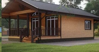 Проект одноэтажного дома из бруса с террасой - Строительство в Шуе от Строй-Шуя от 134251 руб.